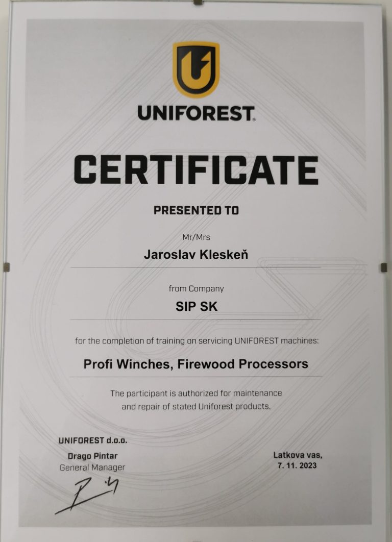Certifikáty a ocenenia