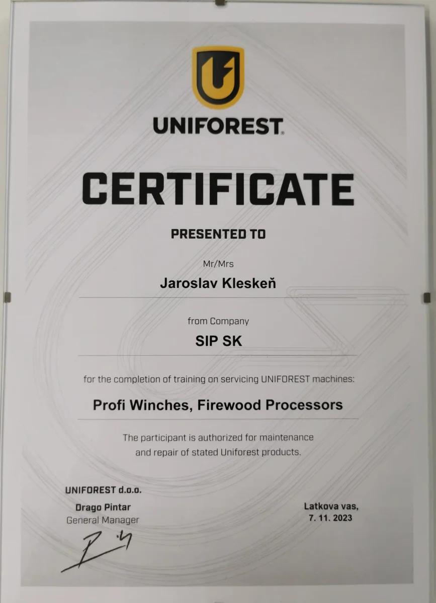 Certifikáty a ocenenia